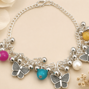 oxidise silver chain & charm